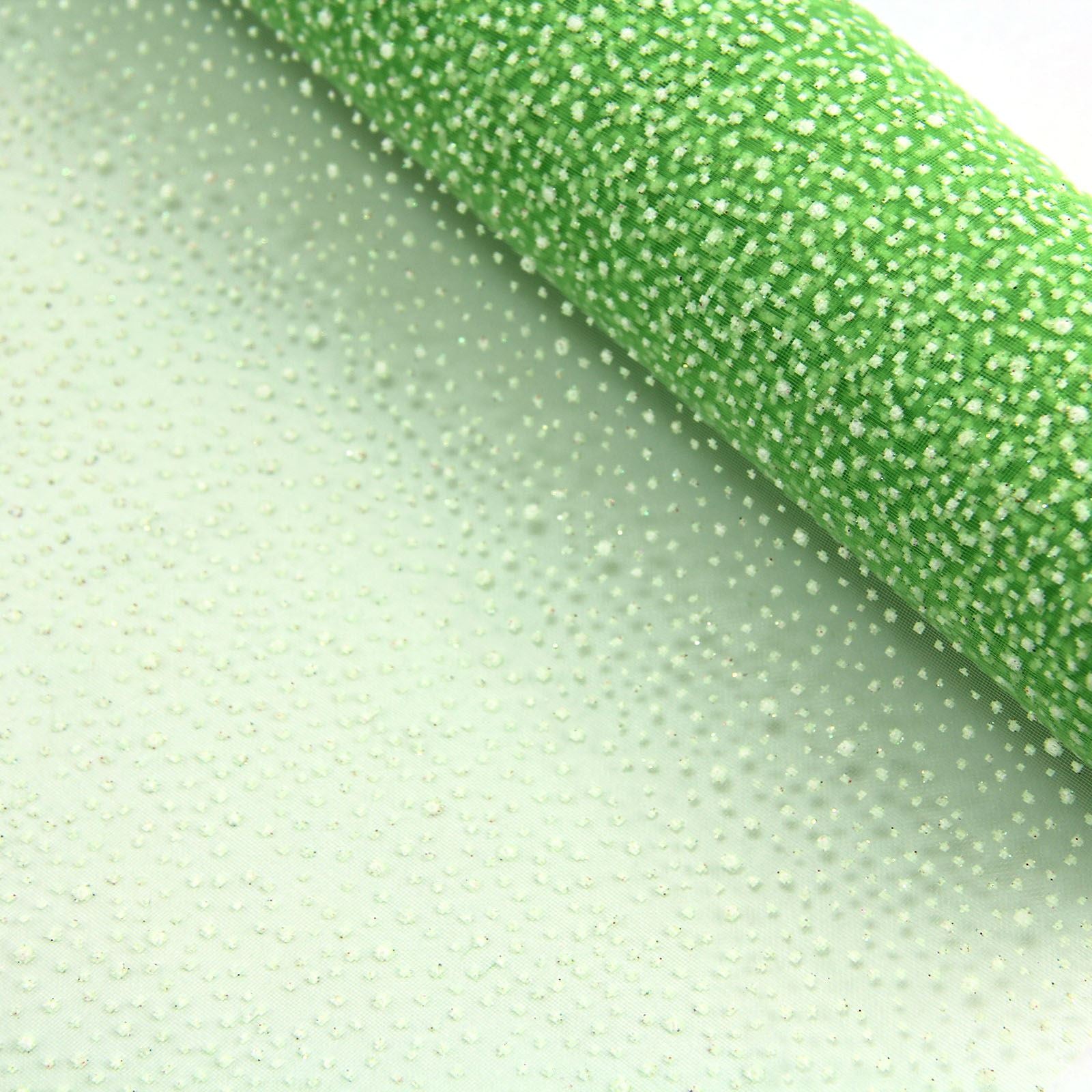 White Spot Organza Mesh - 52cm x 5 Yards