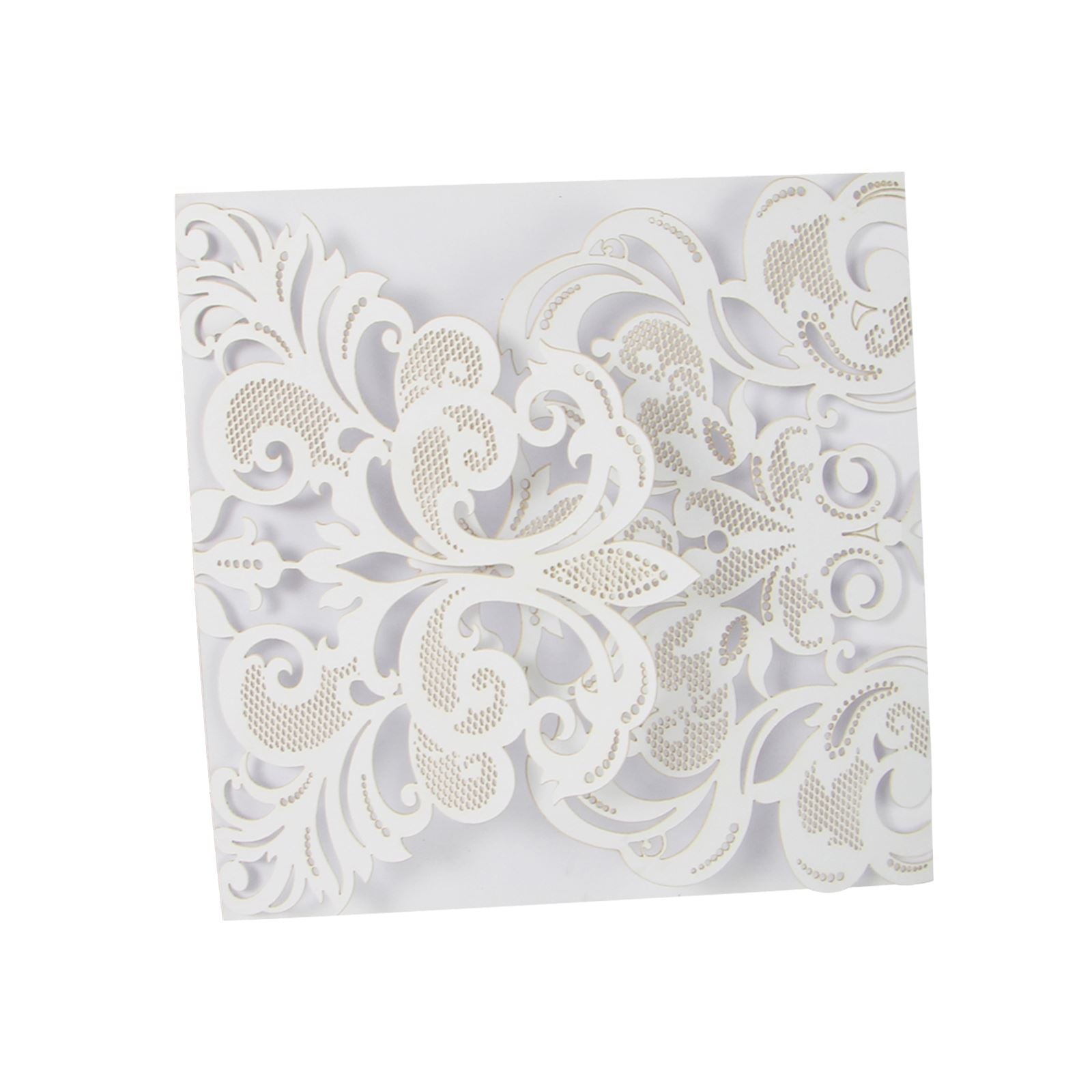 Laser Cut Fold Over Wedding Invitations
