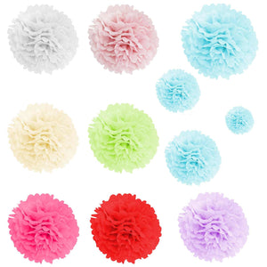 Set of 4 Tissue Paper PomPom Balls