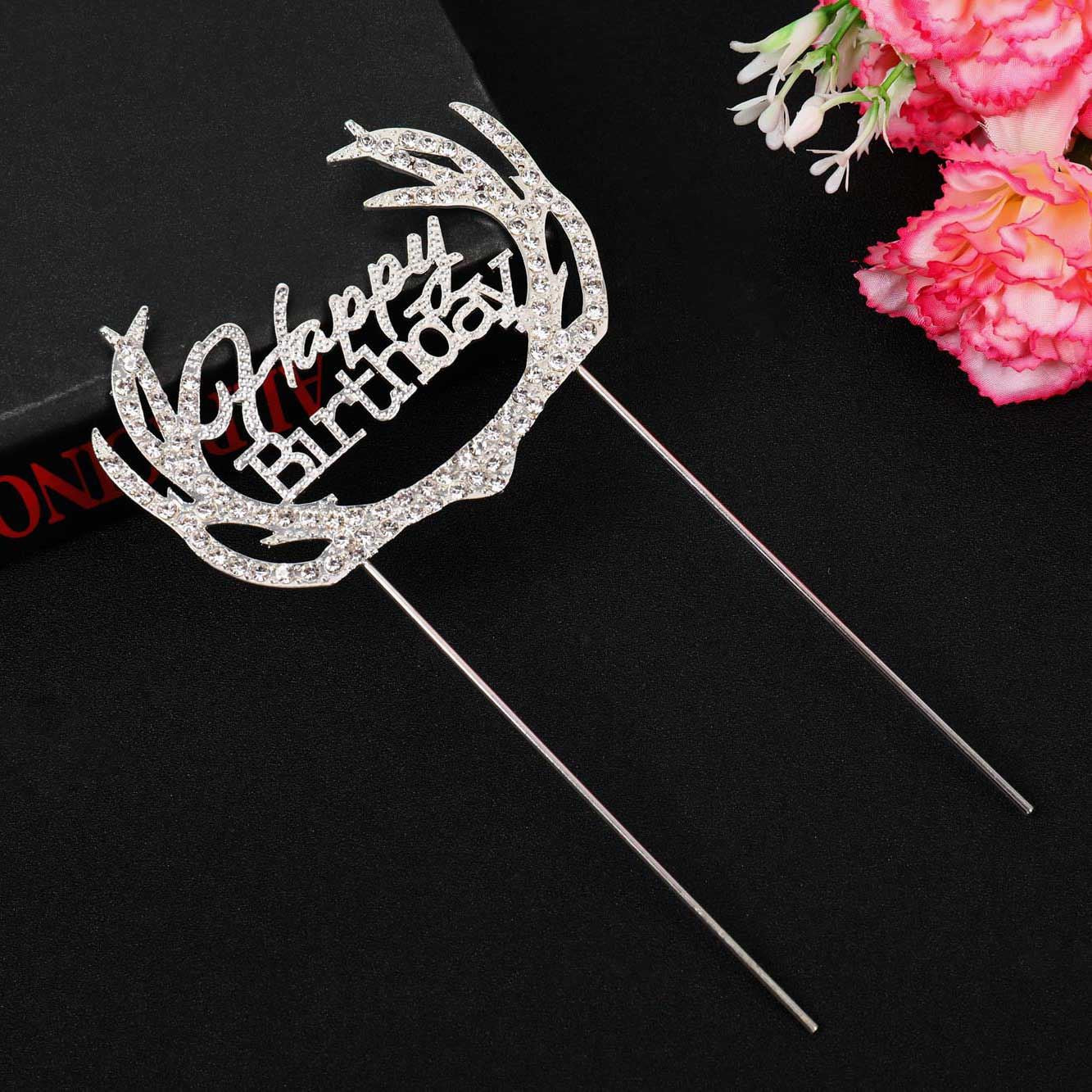 Premium Metal Diamante Number Cake Toppers