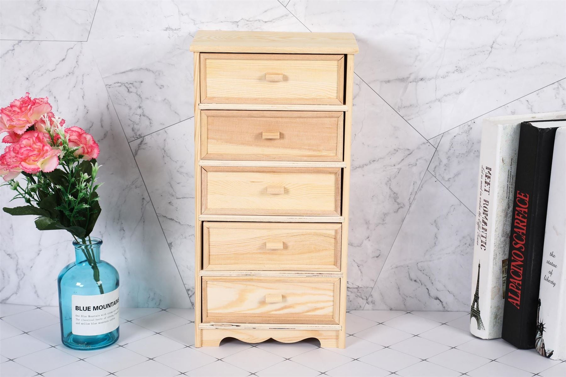 Real Wood Trinket Organizing Drawers
