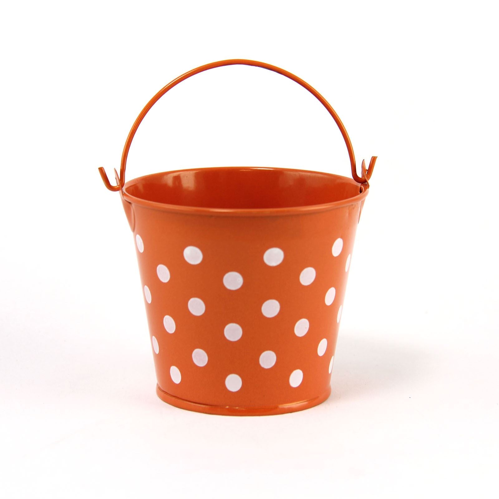 Miniature 6x5x5cm Polkadot Favour Bucket