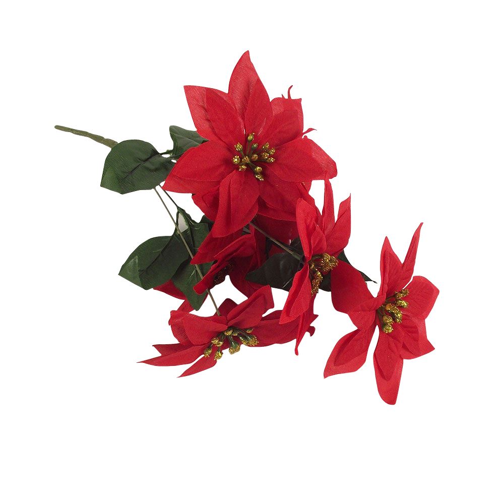 2x Bunches of Xmas Poinsettia