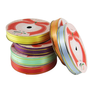18mm Gold Striped Poly Ribbon - Set of 6 Colours