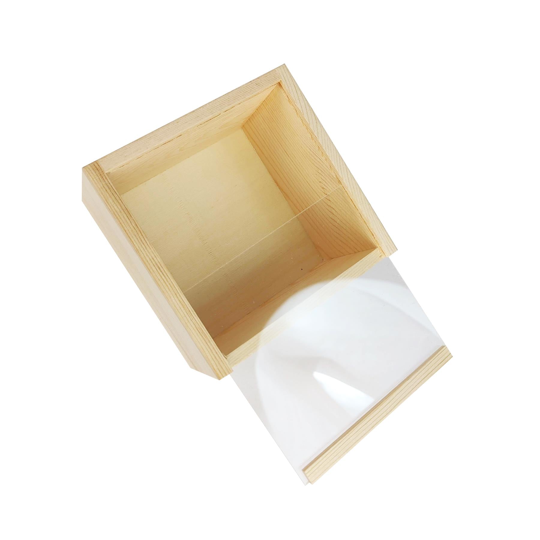 Natural Wooden Display Boxes with Clear Lid