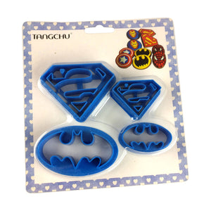 Set of 4 Superhero Cookie Cutters
