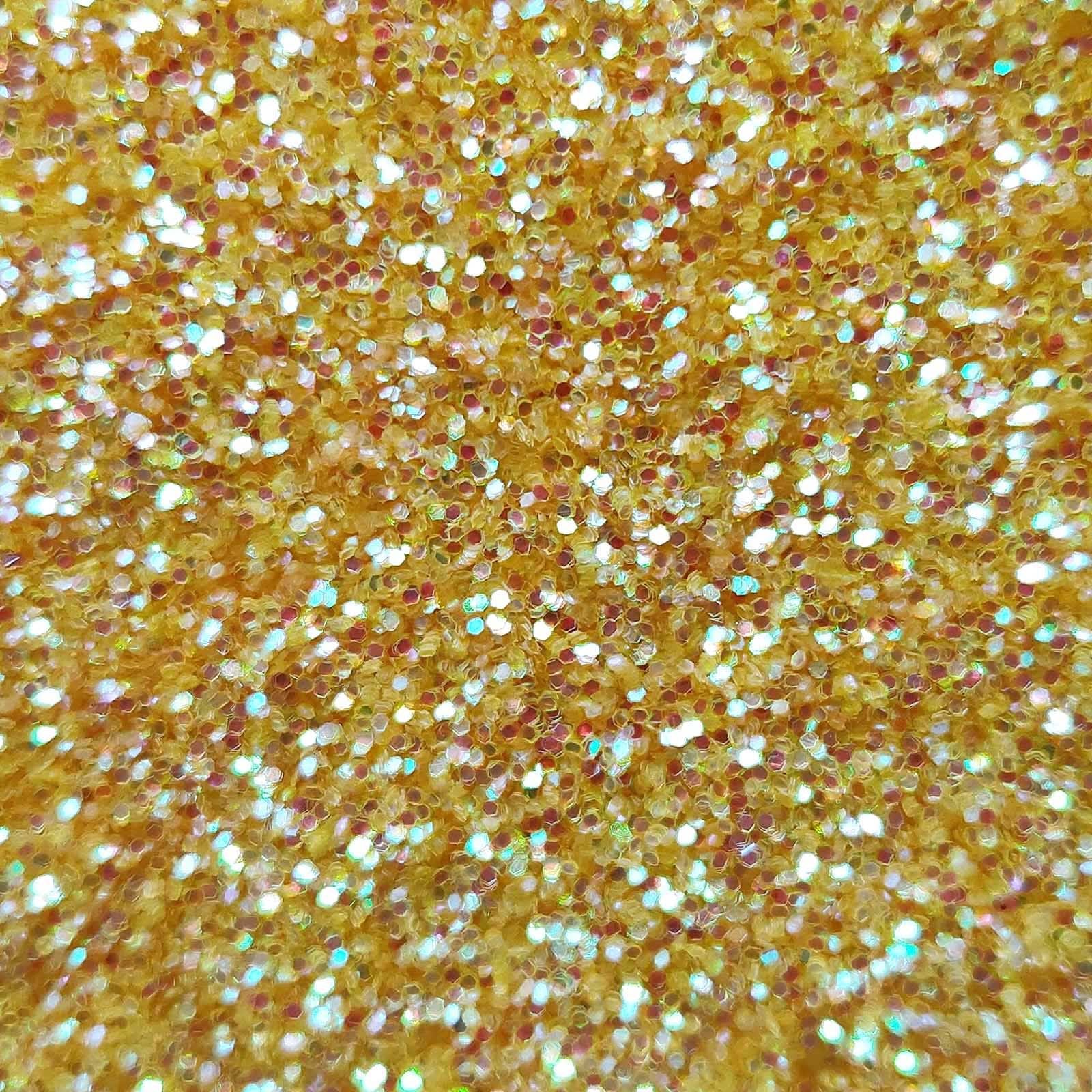 Glitter Elements - Iridescent Mustard - 0.6mm Hex