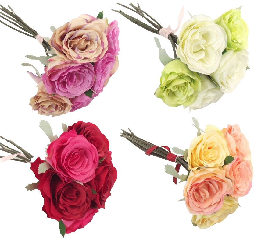 Bundle of 7 Two-Toned Premium Open Roses