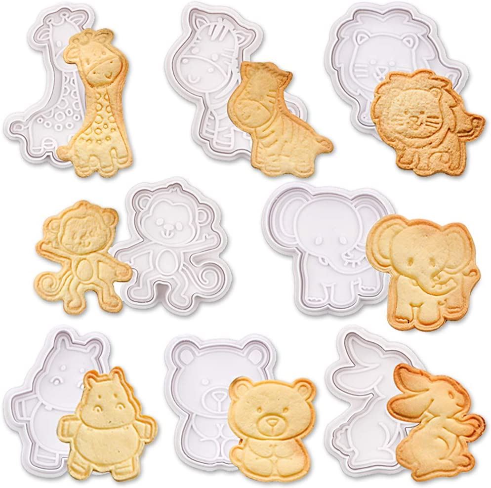 Set of 8 Baby Exotic Animal Embossing Cutters