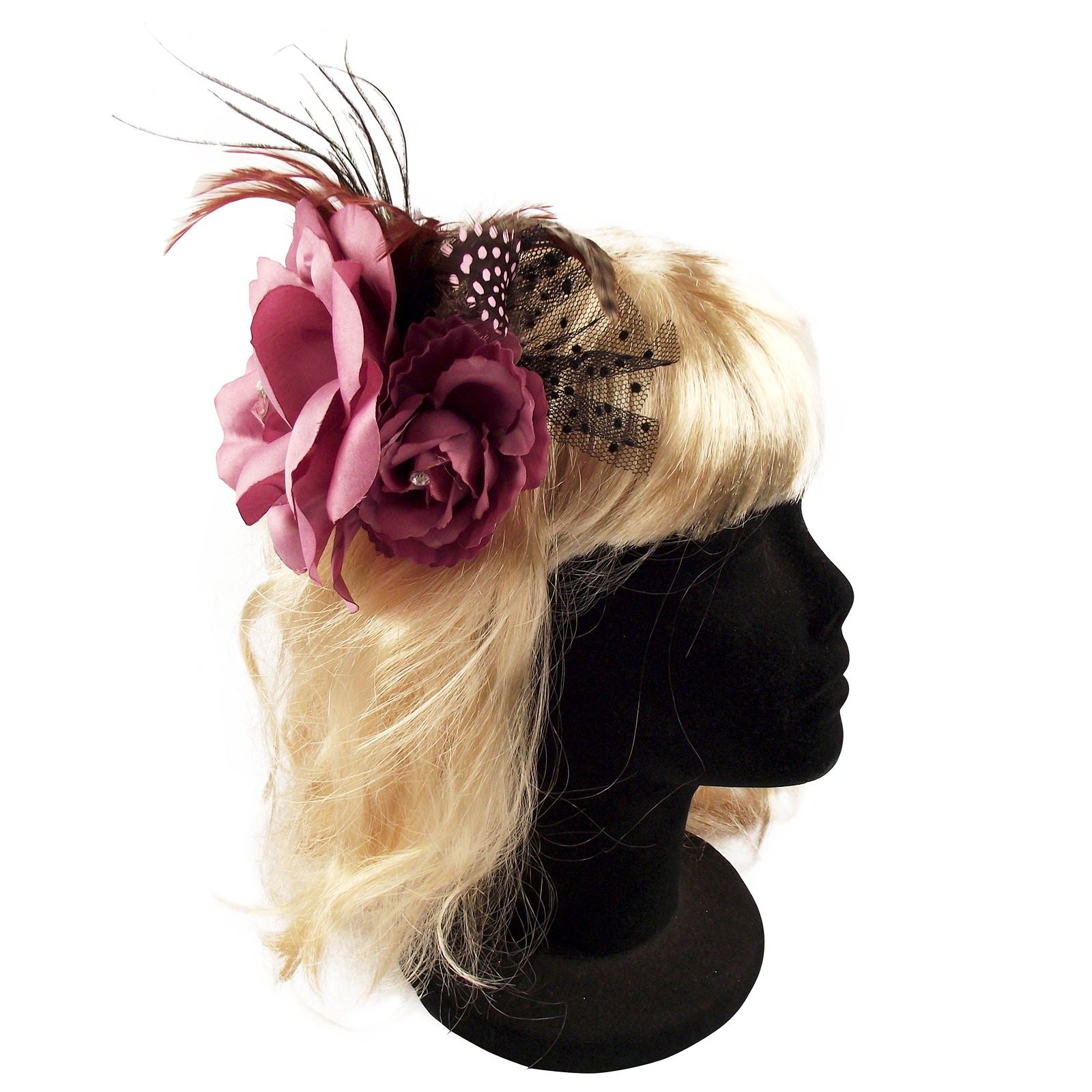 Double Rose Fascinator
