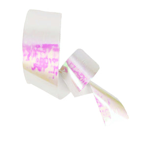 Iridescent White Florist Ribbon Roll