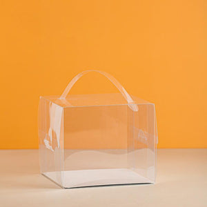 4 Inch to 6 Inch Transparent Mini Cake Box - Carrier PVC Acetate Bento