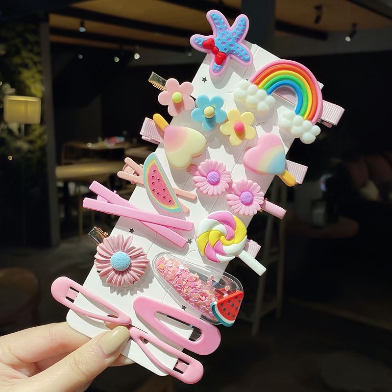 Candy Color Children's Hairpins - Pack of 14