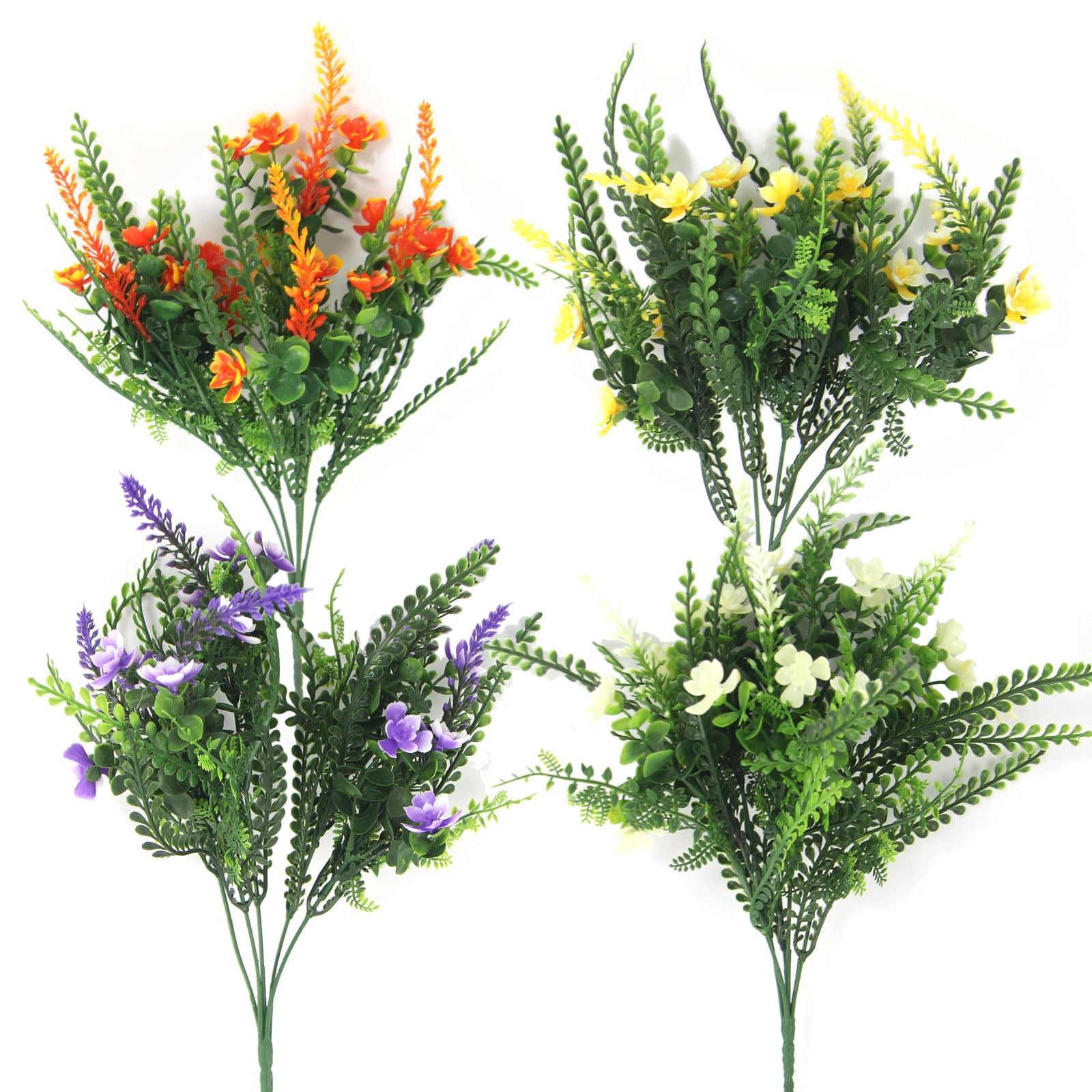 Premium Flowered Plastic Foliage Bunch