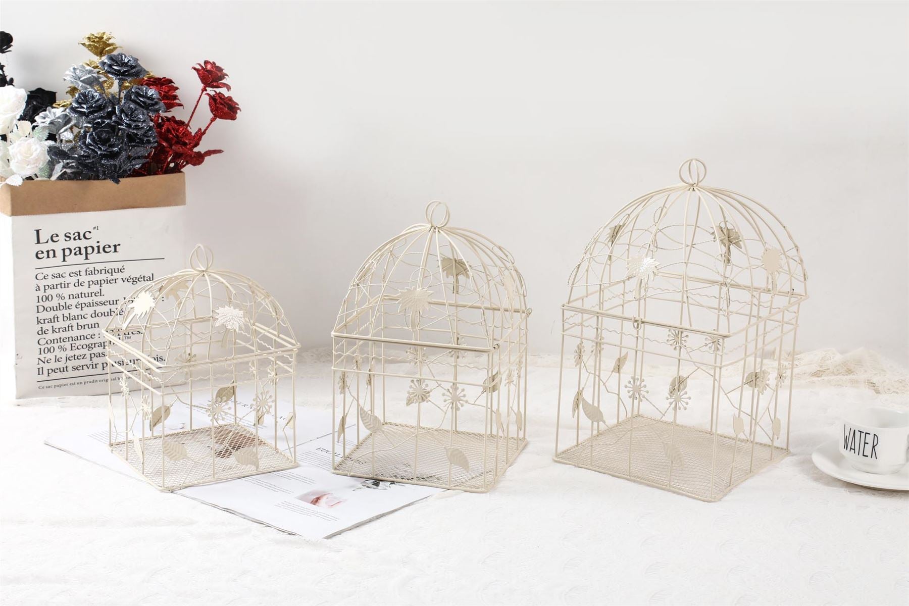 Square Premium Wedding Bird Cages