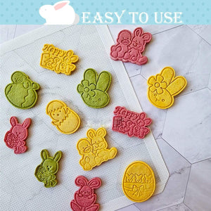 3D Embossing Easter Cookie Cutter Mould Set