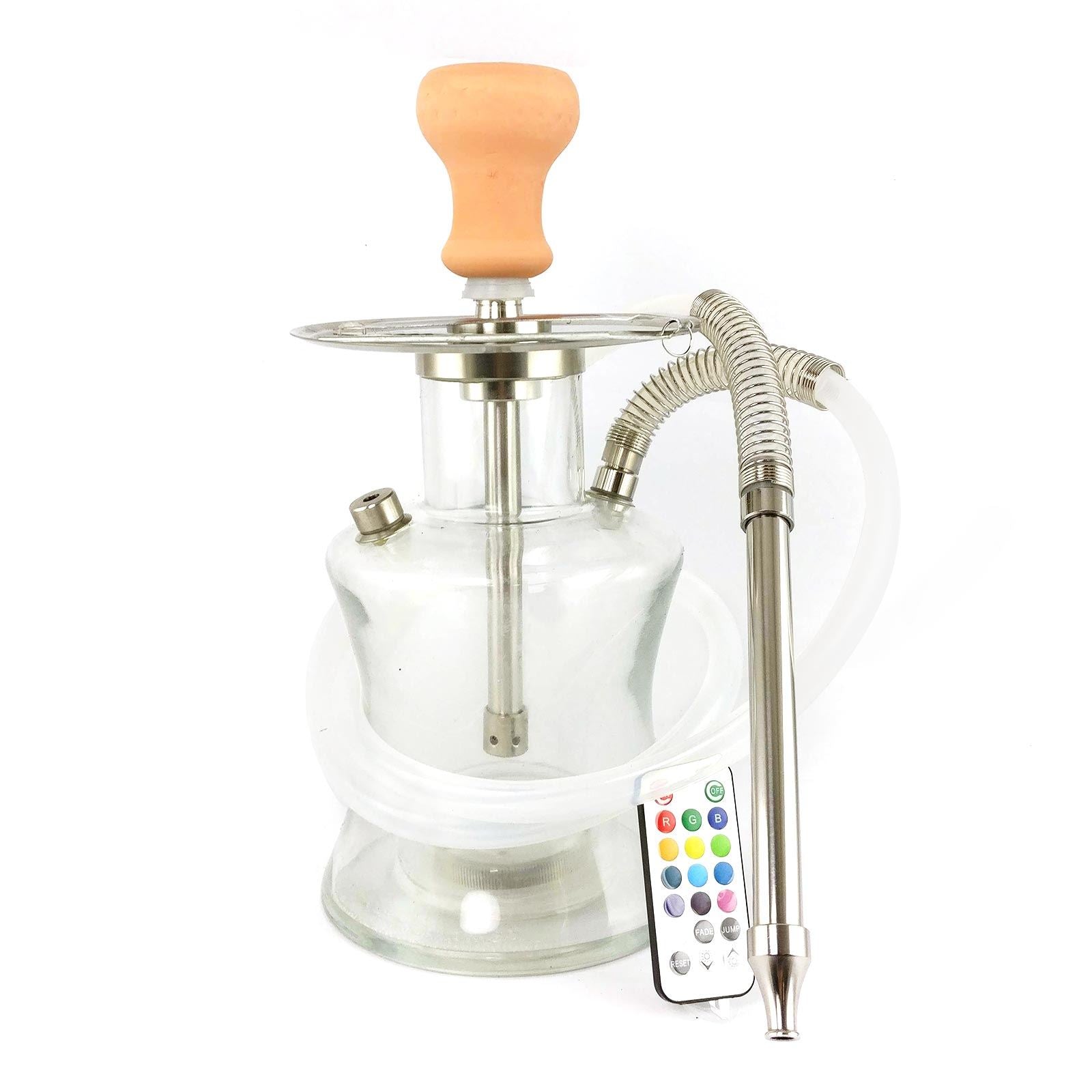 Deluxe All Glass and Stainless Hookah