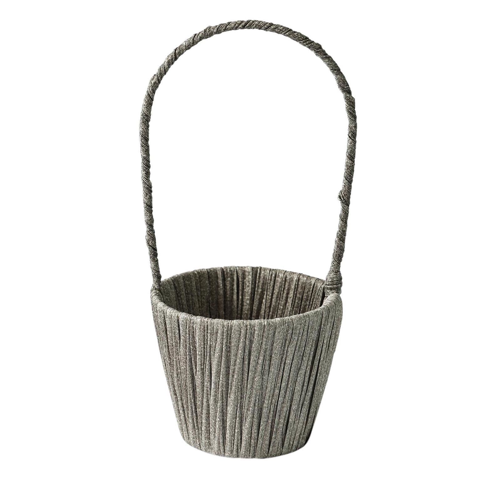 Steel and Hessian Tall Handle Baskets