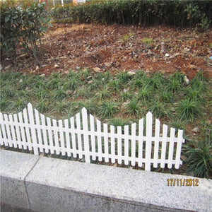 White Wood Effect Plastic Edging Fence