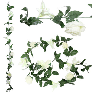 Rose and Lily Flower Garland