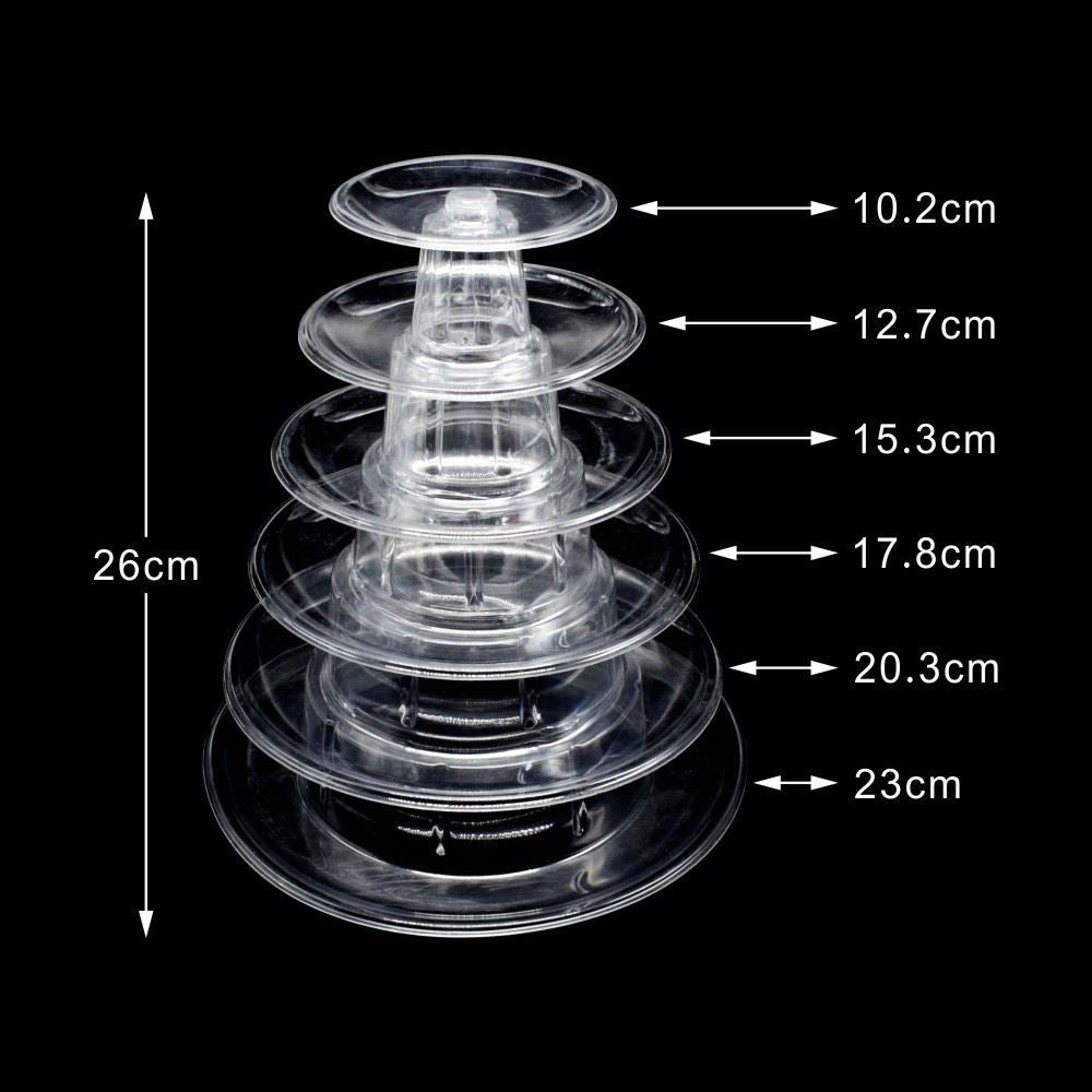 Transparent Tiered Macaron and Treat Display Stand - Rack Donut Cupcake Mini