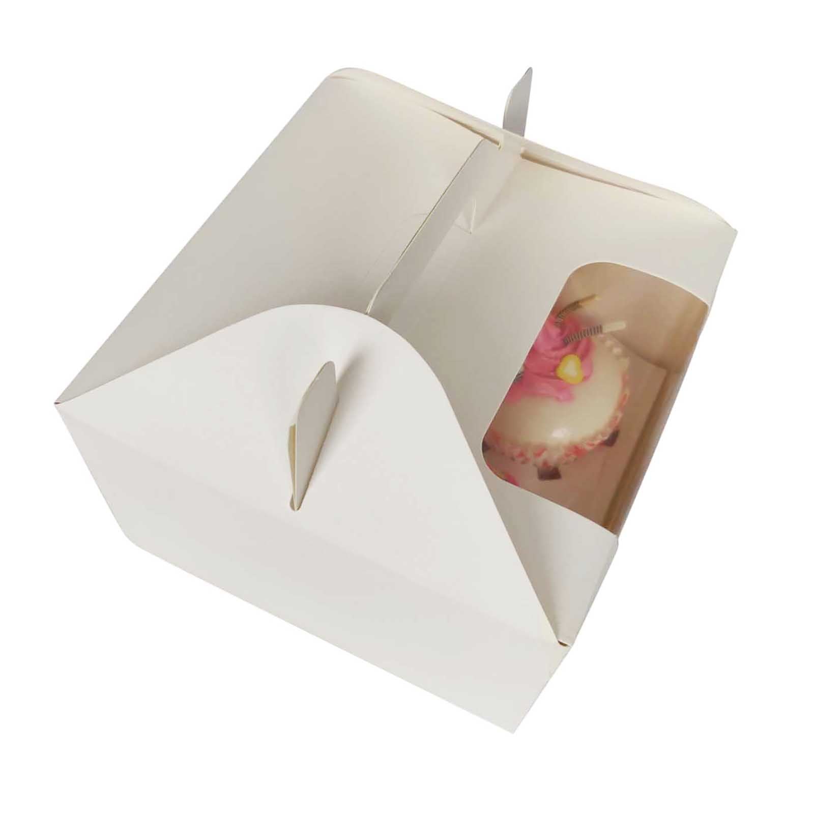 4 Hole Windowed Carrier Cupcake Boxes