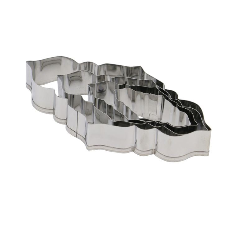 Set of 4 Plaque Frame Stainless Steel Cookie Cutters