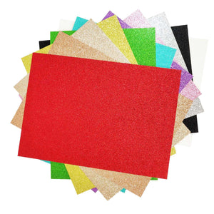 Pack of 10 350gsm Heavy Duty A4 Glitter Cards