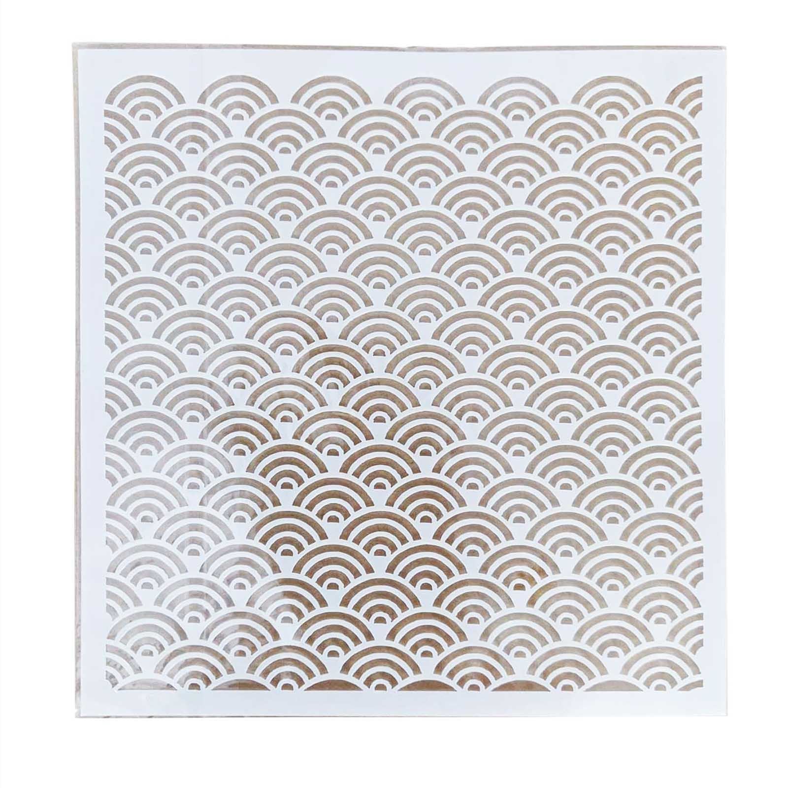 Large Mermaid Fish Scale Stencil