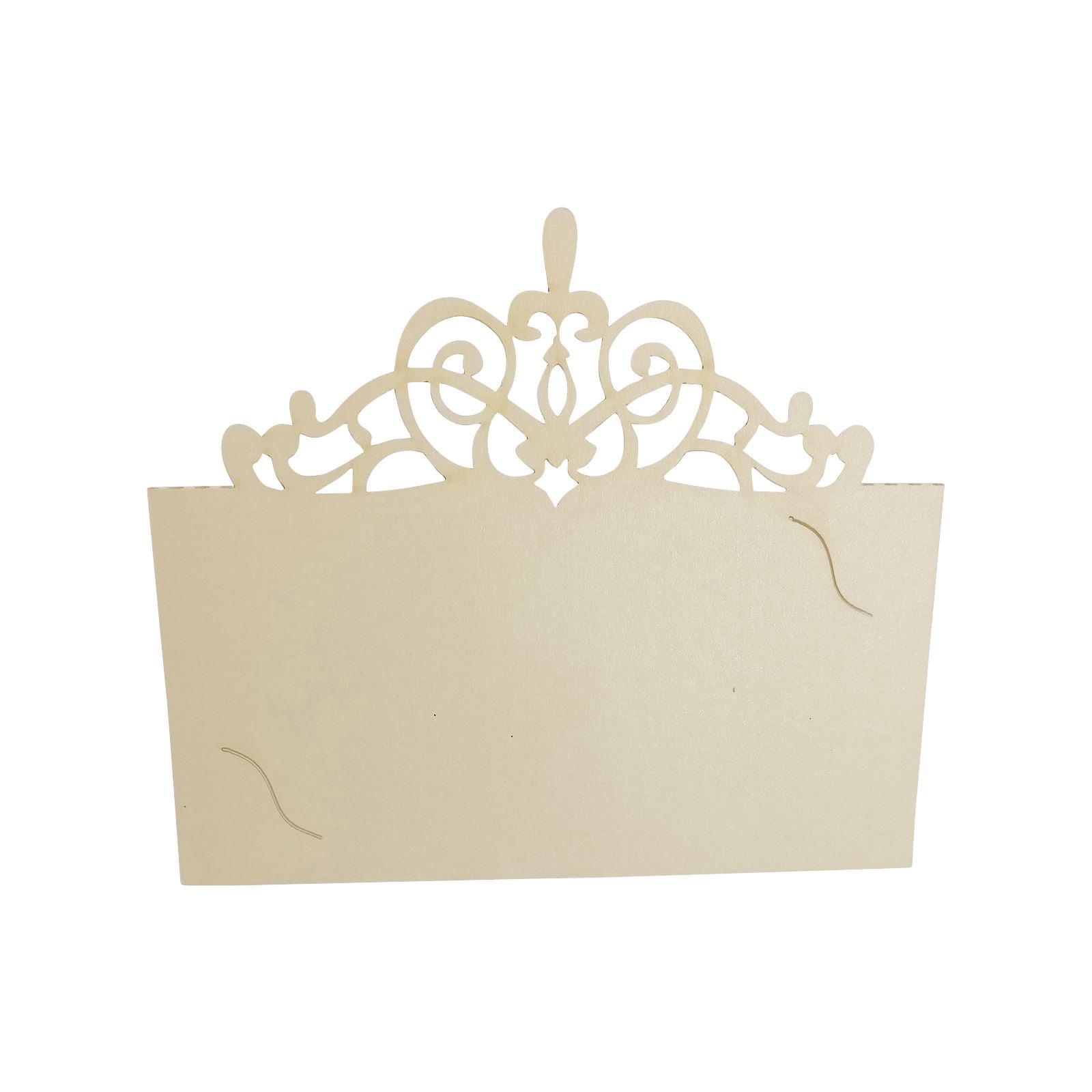 Laser Cut Filigree Crown Place Cards