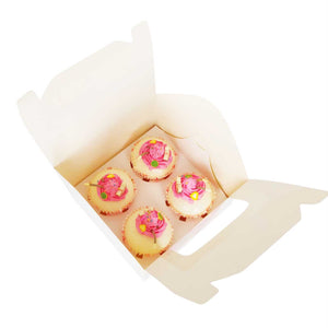 4 Hole Windowed Carrier Cupcake Boxes