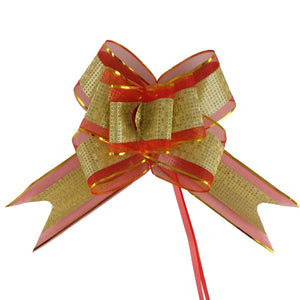 Extra Wide 70mm Metallic Organza Jumbo Butterfly Pull Bows