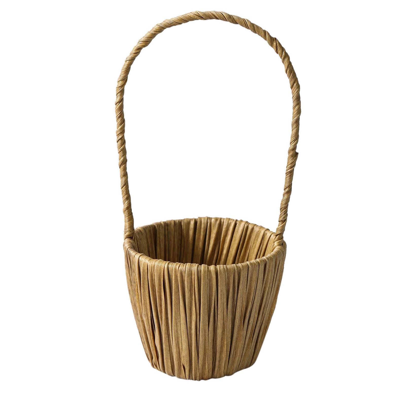 Steel and Hessian Tall Handle Baskets