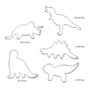 Set of 5 Large Dinosaur Cookie Cutters
