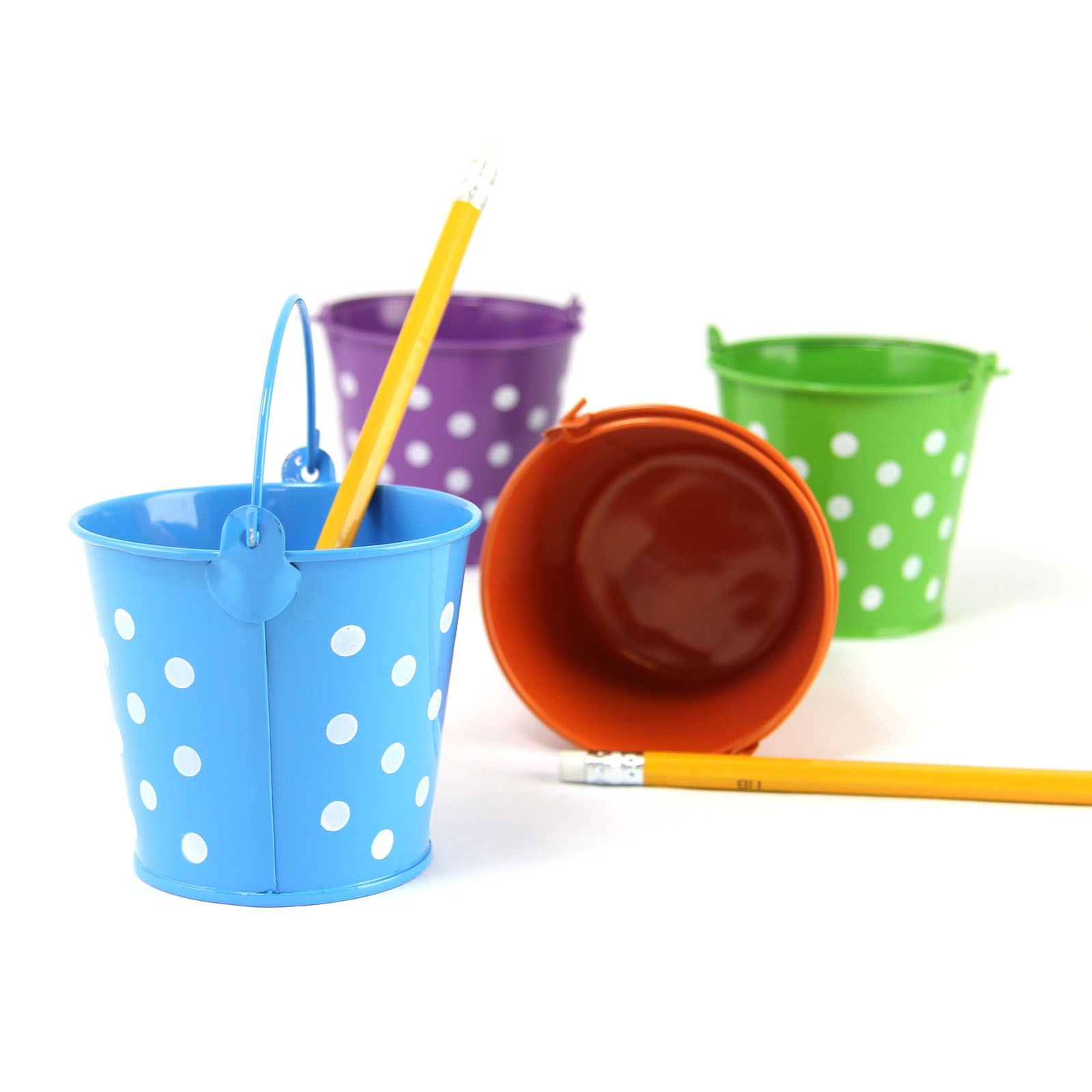 Miniature 6x5x5cm Polkadot Favour Bucket
