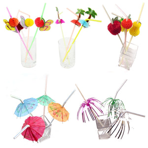40x Assorted Funky Drinking Straws