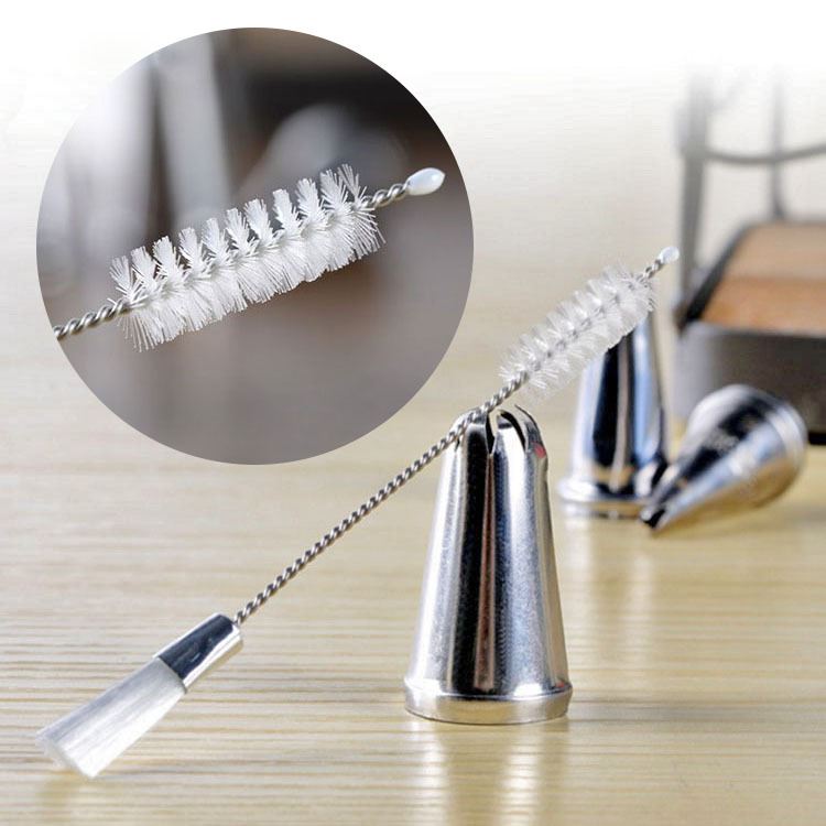 Piping Nozzle Cleaning Brush - Baking Tool Flower Mouth Dual Purpose Pipe Cleaner Small