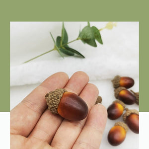 Decorative Complete Acorns Part Natural - Dried Artificial Nuts Decorations