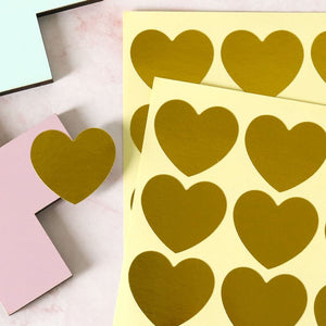Sticker Sheets - Gold Round & Heart