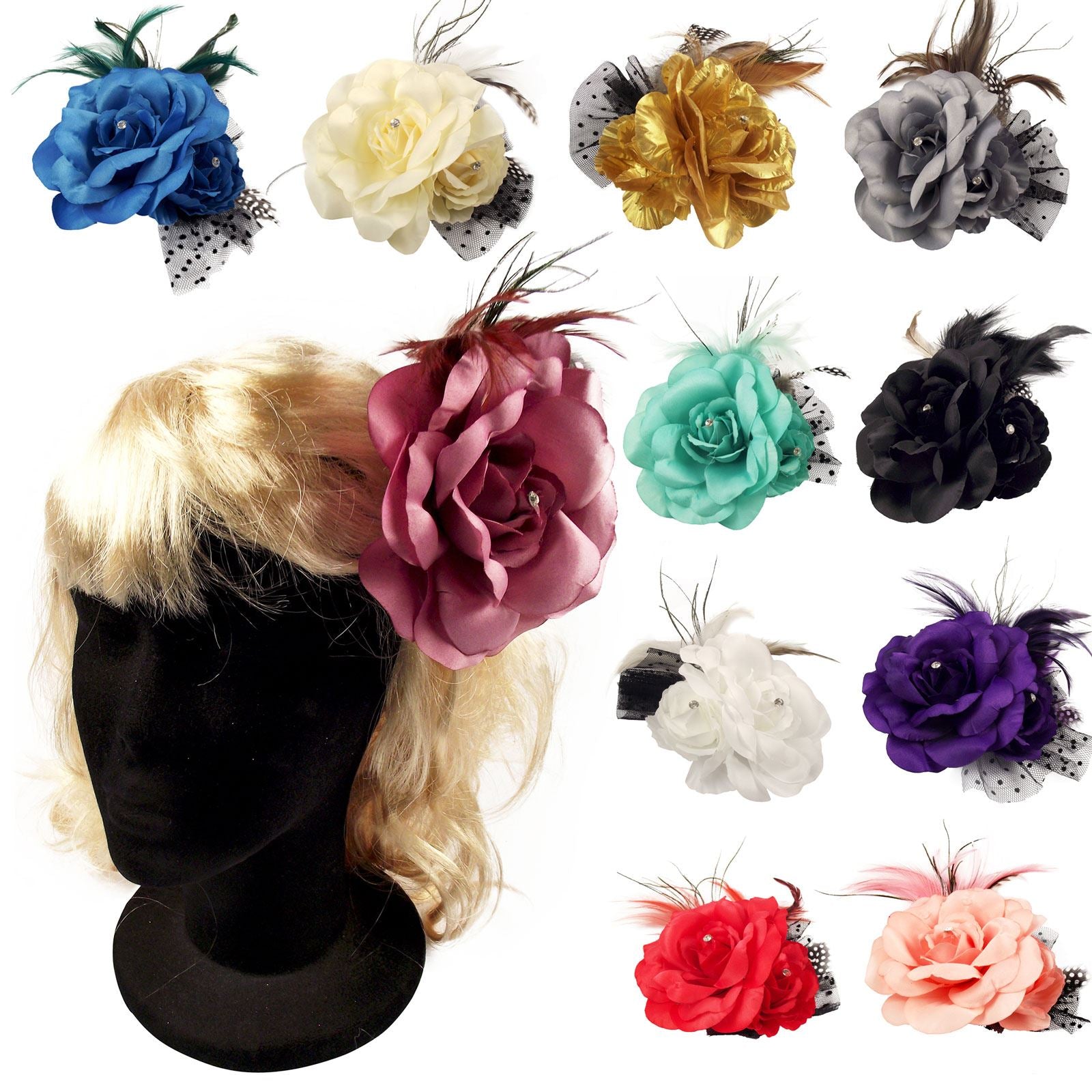 Double Rose Fascinator