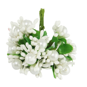 Small Bunch of Pearl and Stamen Embellishment Flowers