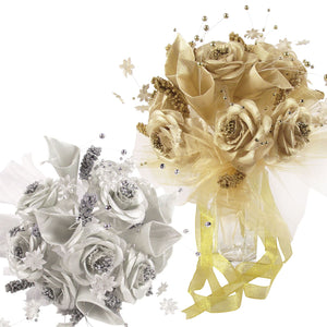 Metallic Gold or Silver Bridal Bouquet