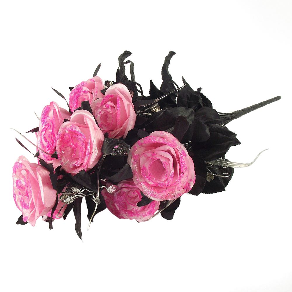 Large 12 Head Bling Glitter Vivid Bouquet
