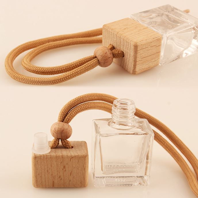 Luxury Glass Wood Empty Car Diffuser Fragrance Bottles - Air Freshener