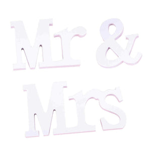 Large White Wooden Mr & Mrs Plaque