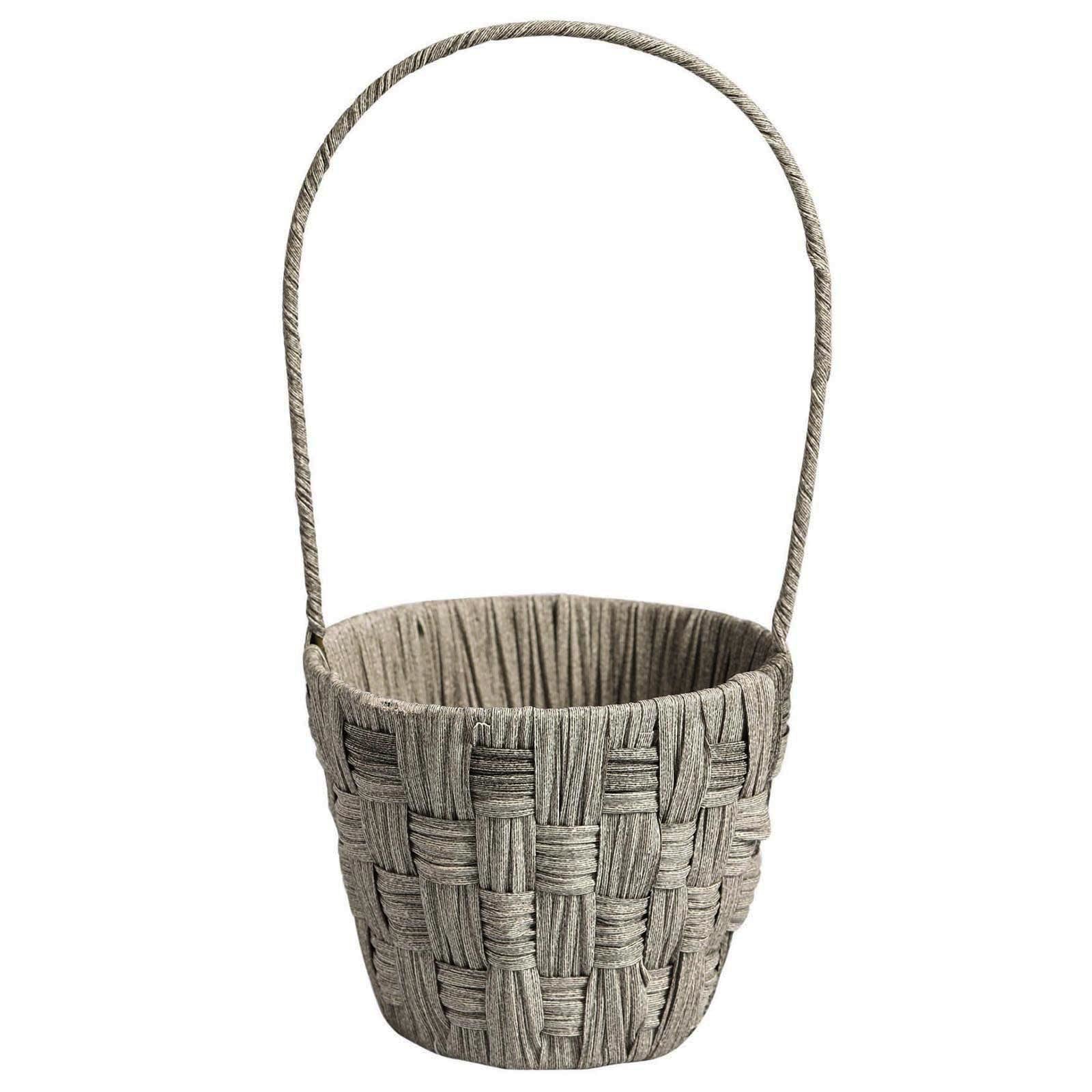 Steel and Hessian Tall Handle Baskets