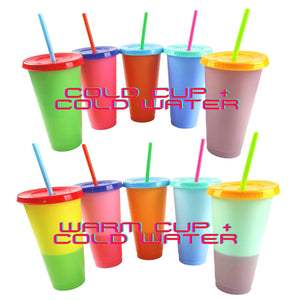 Color-Changing 24oz Straw Cup