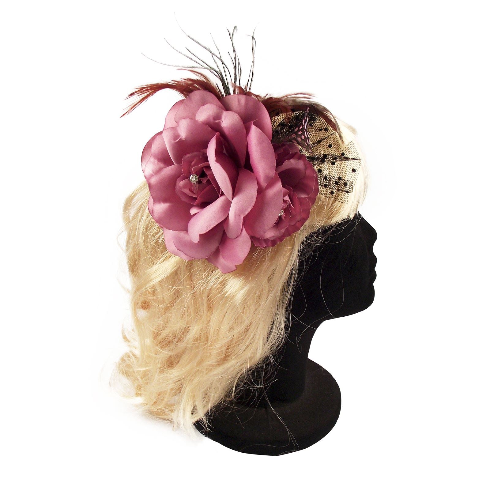 Double Rose Fascinator