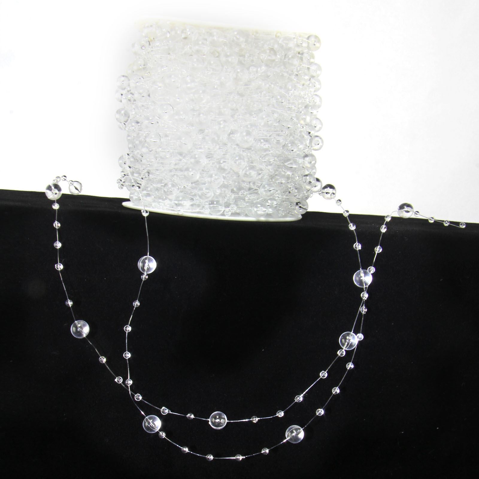 Clear Alternating Pearl Garland
