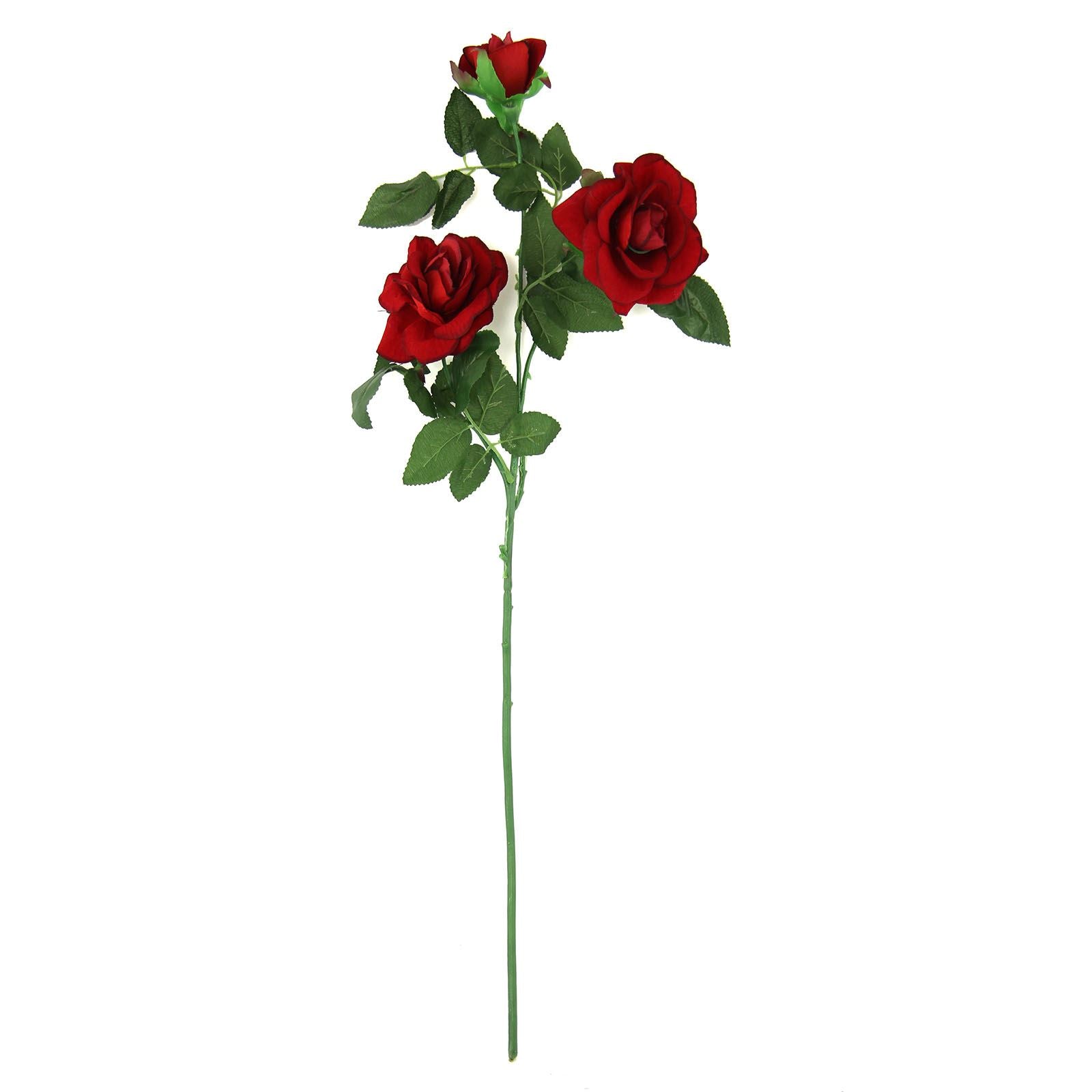 3 Head Eco Velvet Rose Spray